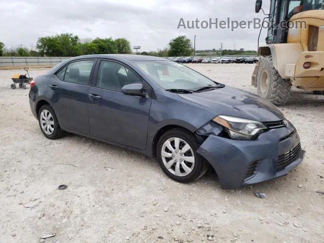 2015 Toyota Corolla L Blue vin: 2T1BURHEXFC437505