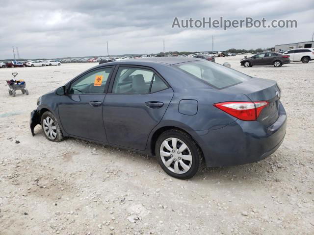 2015 Toyota Corolla L Blue vin: 2T1BURHEXFC437505