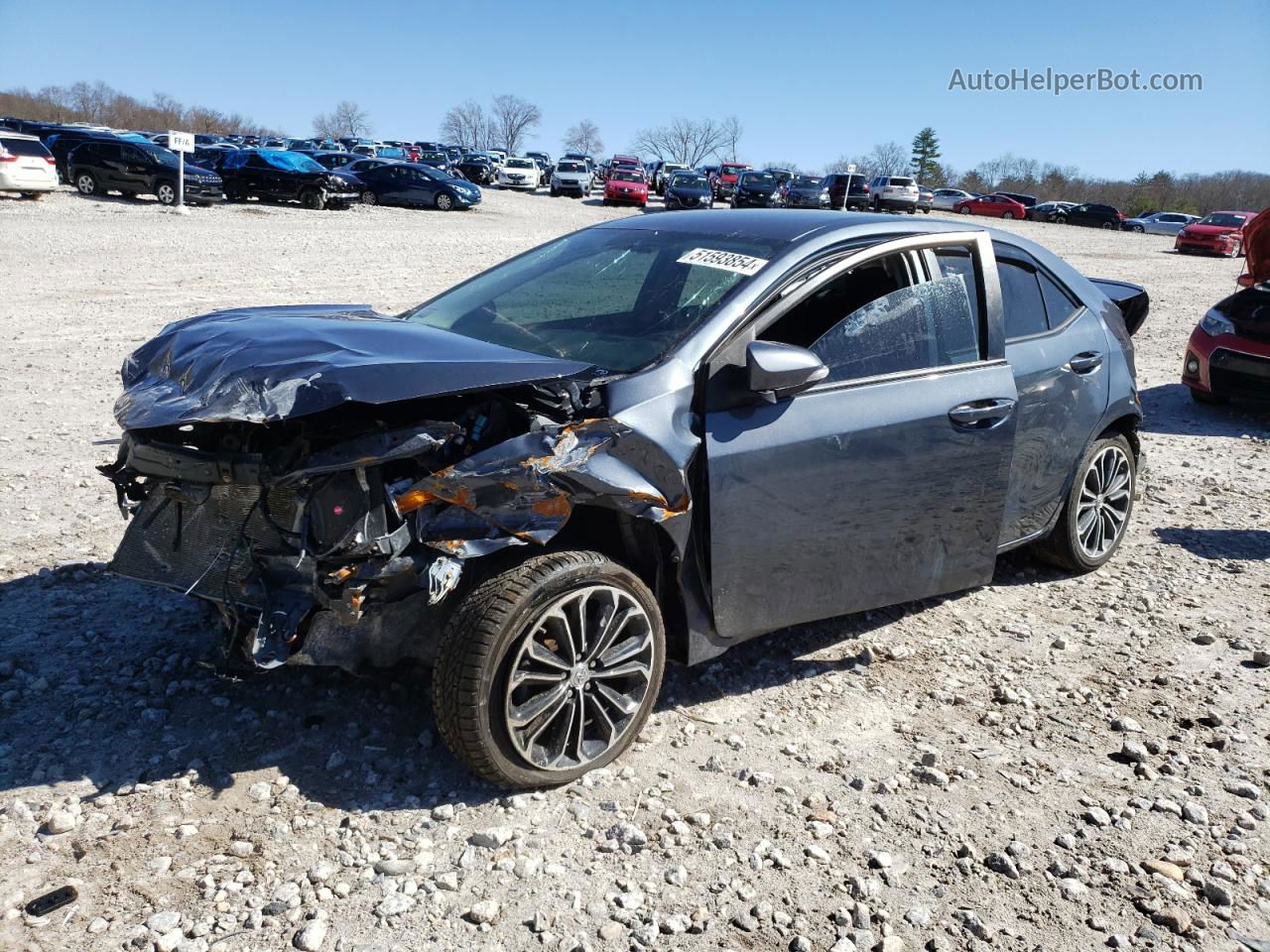 2015 Toyota Corolla L Gray vin: 2T1BURHEXFC442896