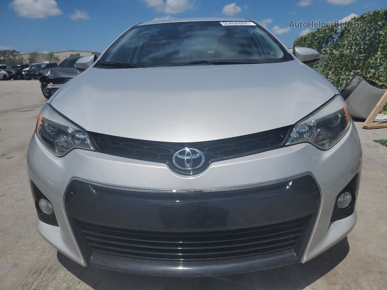 2015 Toyota Corolla L Silver vin: 2T1BURHEXFC447547