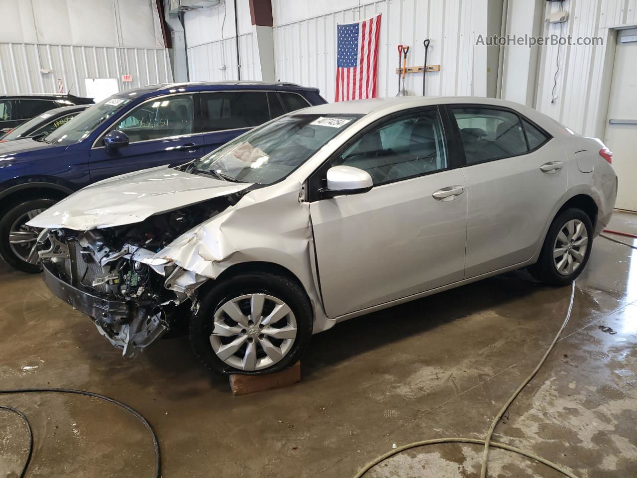 2015 Toyota Corolla L Silver vin: 2T1BURHEXFC448679