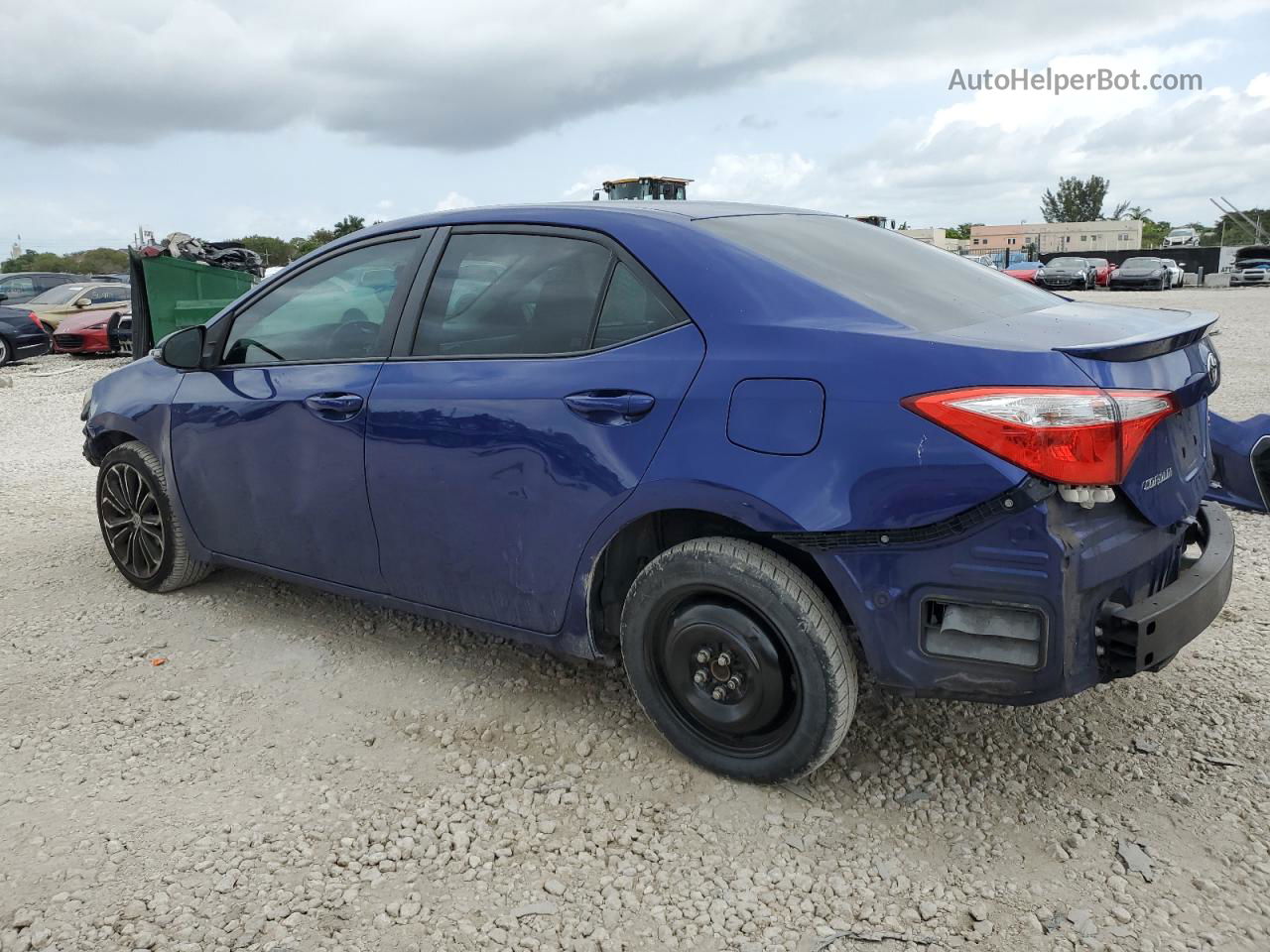 2015 Toyota Corolla L Blue vin: 2T1BURHEXFC459245