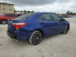 2015 Toyota Corolla L Blue vin: 2T1BURHEXFC459245