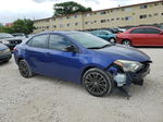 2015 Toyota Corolla L Blue vin: 2T1BURHEXFC459245