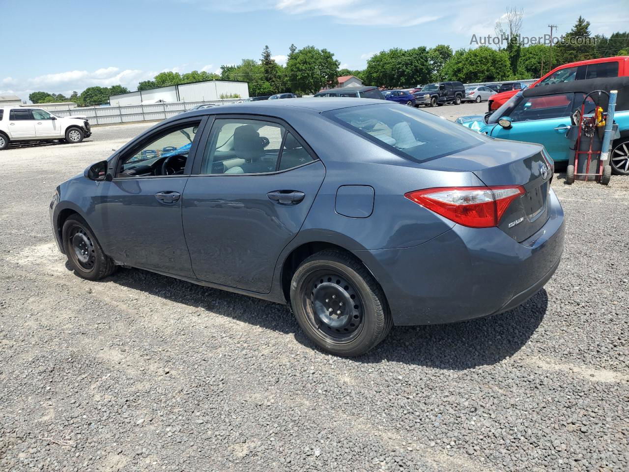 2015 Toyota Corolla L Blue vin: 2T1BURHEXFC460847