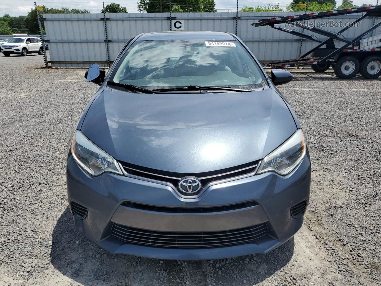 2015 Toyota Corolla L Blue vin: 2T1BURHEXFC460847