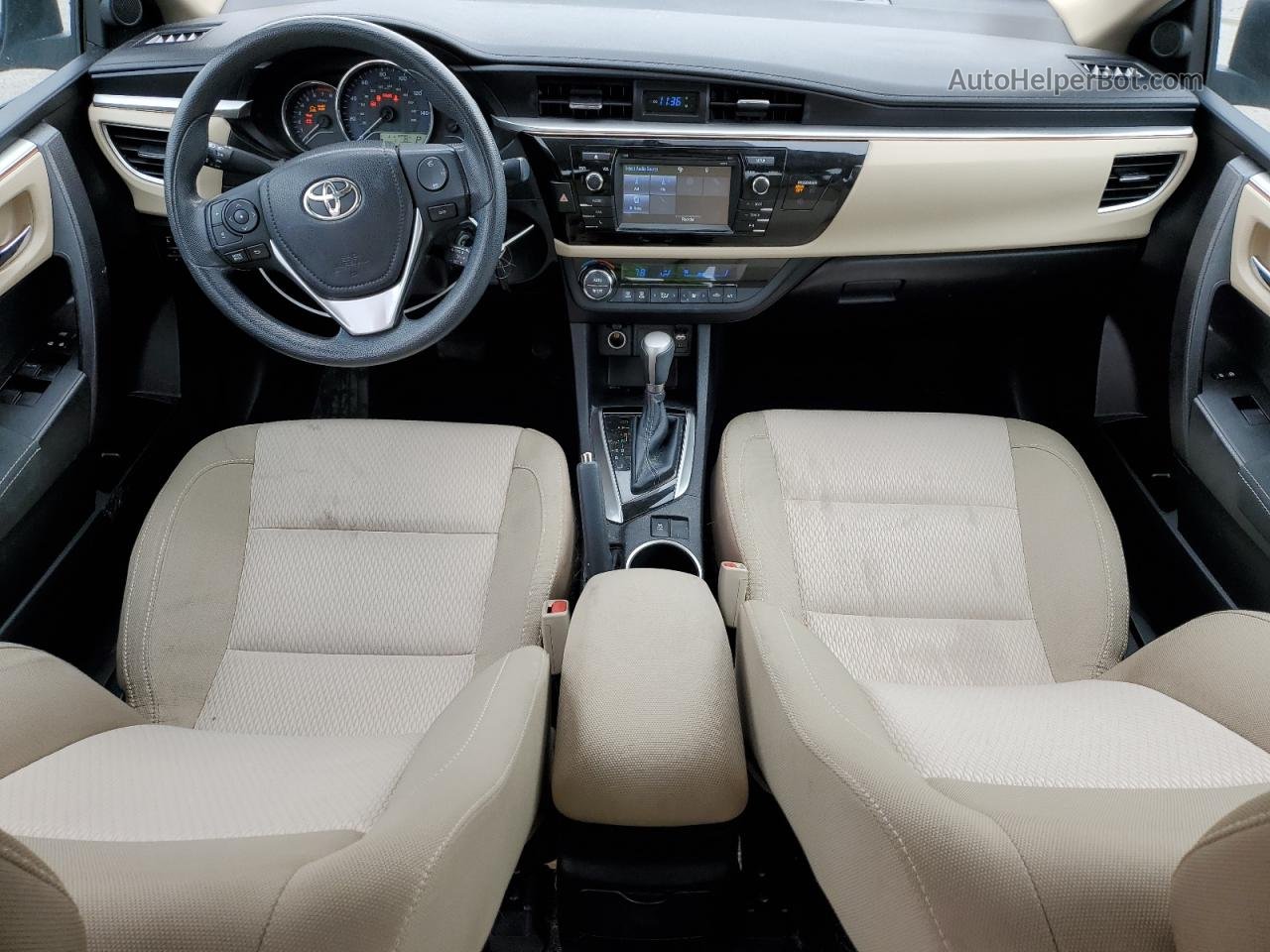 2015 Toyota Corolla L Beige vin: 2T1BURHEXFC465921