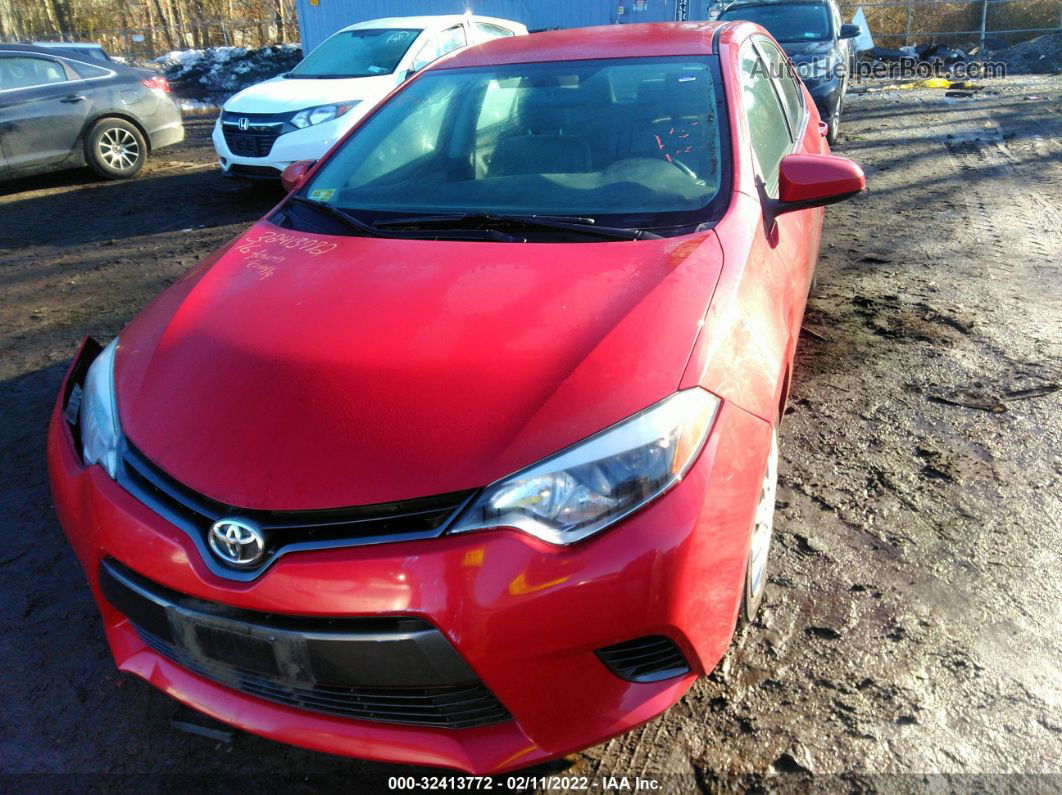 2016 Toyota Corolla L/le/s/s Plus/le Plus Red vin: 2T1BURHEXGC500359