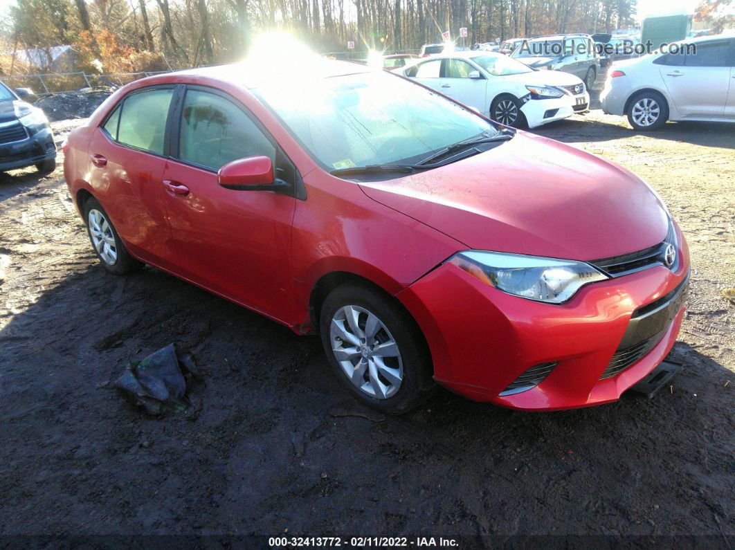 2016 Toyota Corolla L/le/s/s Plus/le Plus Red vin: 2T1BURHEXGC500359