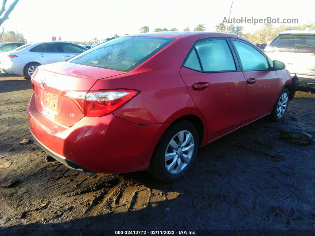 2016 Toyota Corolla L/le/s/s Plus/le Plus Red vin: 2T1BURHEXGC500359