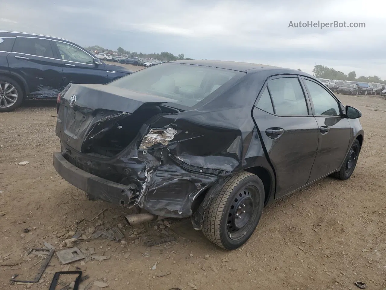 2016 Toyota Corolla L Gray vin: 2T1BURHEXGC593223