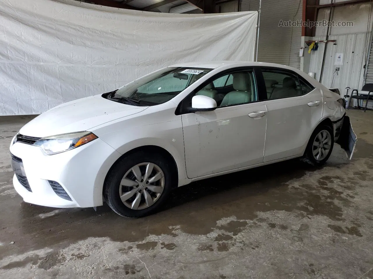 2016 Toyota Corolla L White vin: 2T1BURHEXGC594436