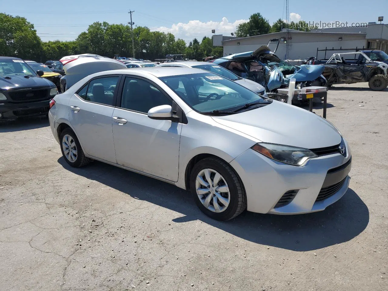 2016 Toyota Corolla L Silver vin: 2T1BURHEXGC608593