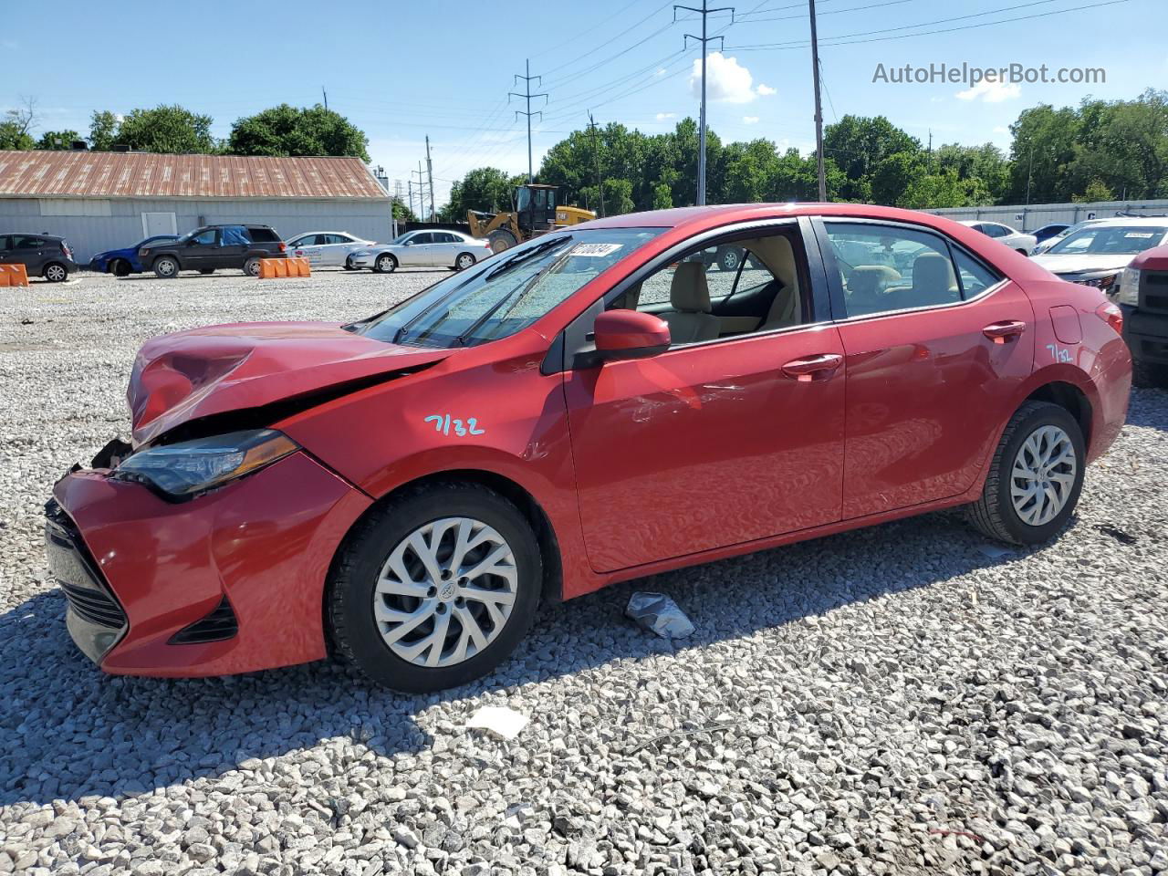 2017 Toyota Corolla L Maroon vin: 2T1BURHEXHC751187