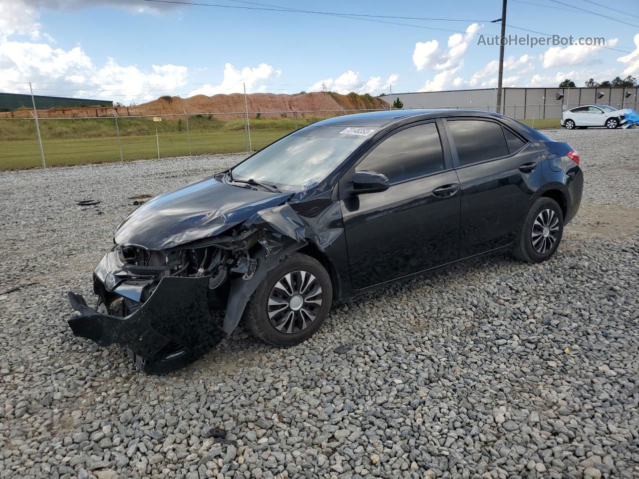 2017 Toyota Corolla L Black vin: 2T1BURHEXHC760388