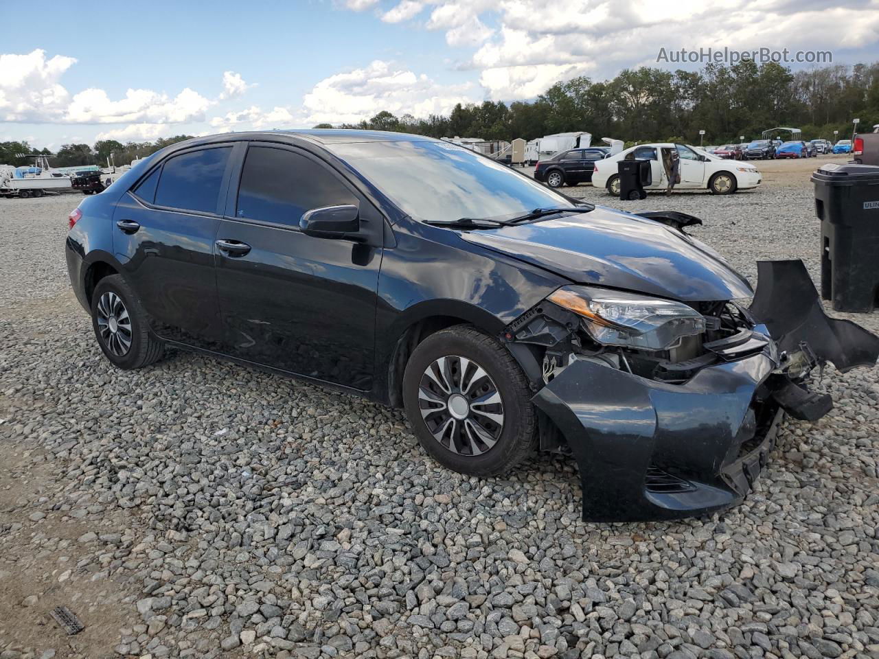 2017 Toyota Corolla L Black vin: 2T1BURHEXHC760388