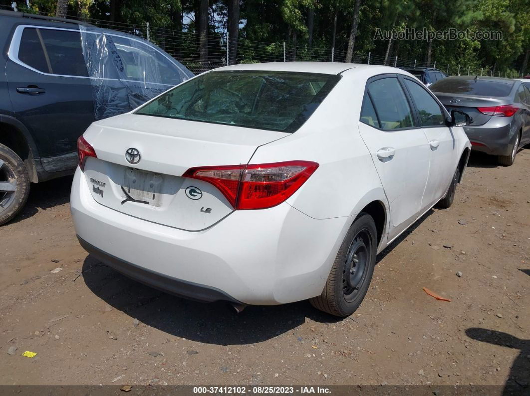 2017 Toyota Corolla L/le/xle/se White vin: 2T1BURHEXHC769771