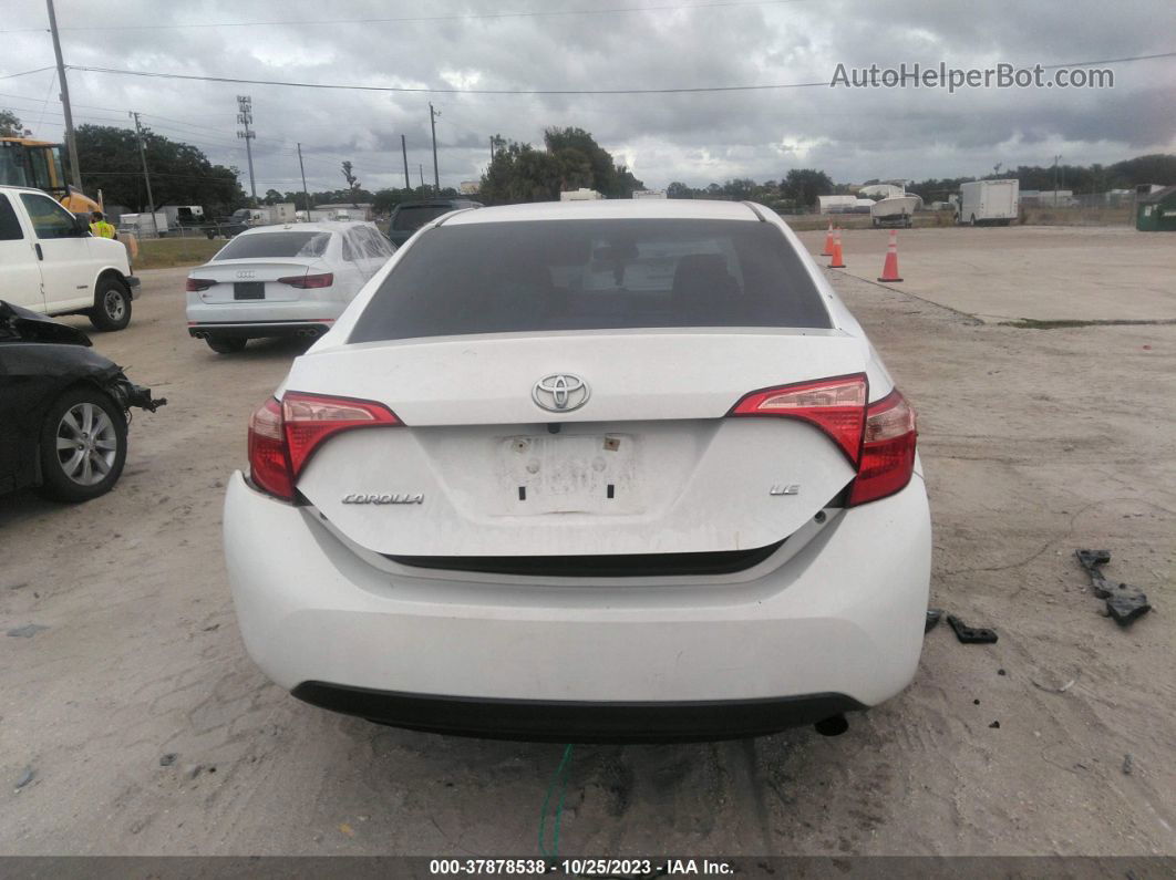 2017 Toyota Corolla Le White vin: 2T1BURHEXHC772105