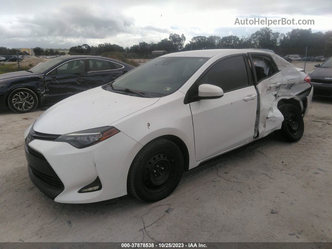 2017 Toyota Corolla Le White vin: 2T1BURHEXHC772105