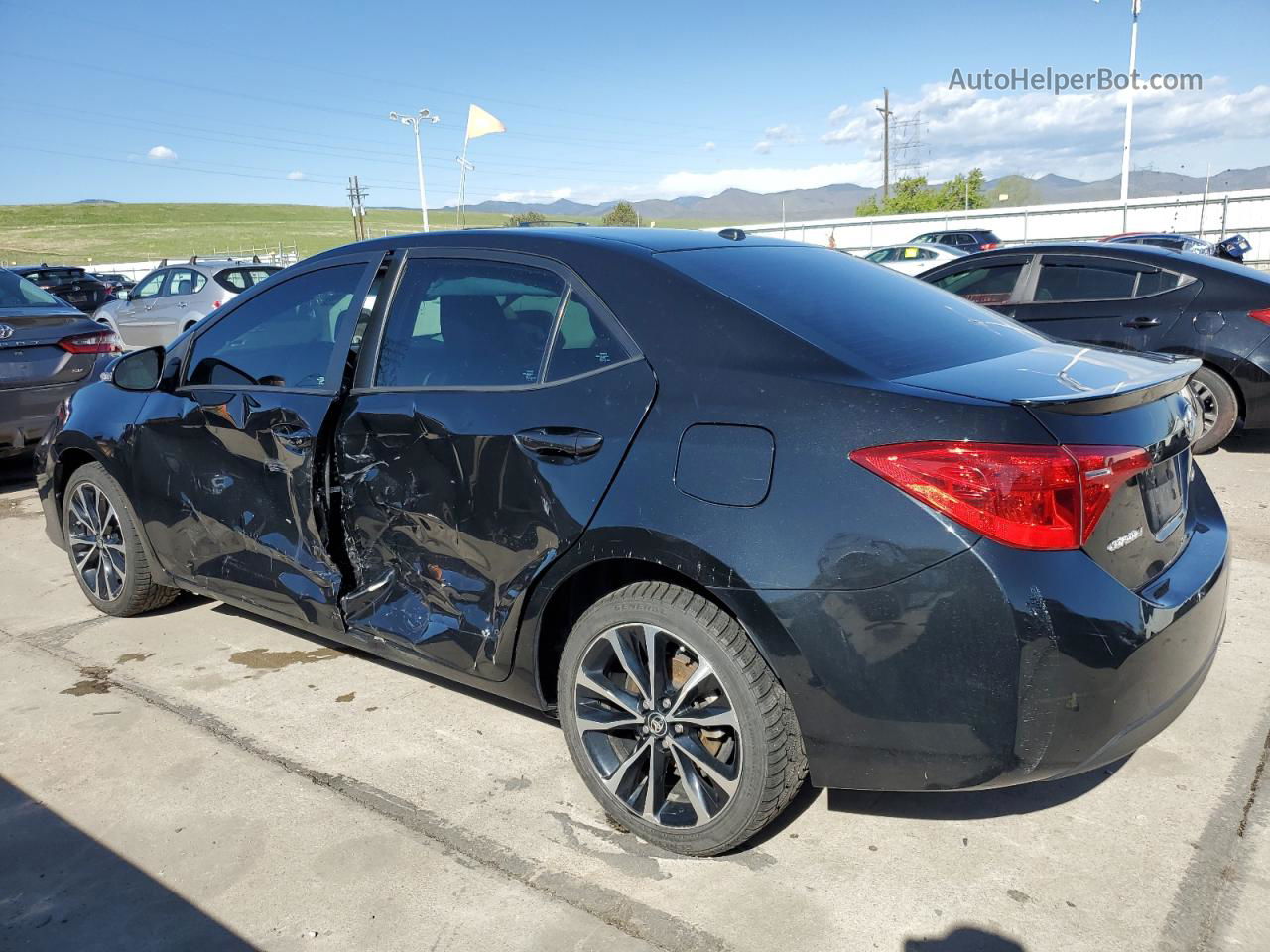 2017 Toyota Corolla L Black vin: 2T1BURHEXHC803174