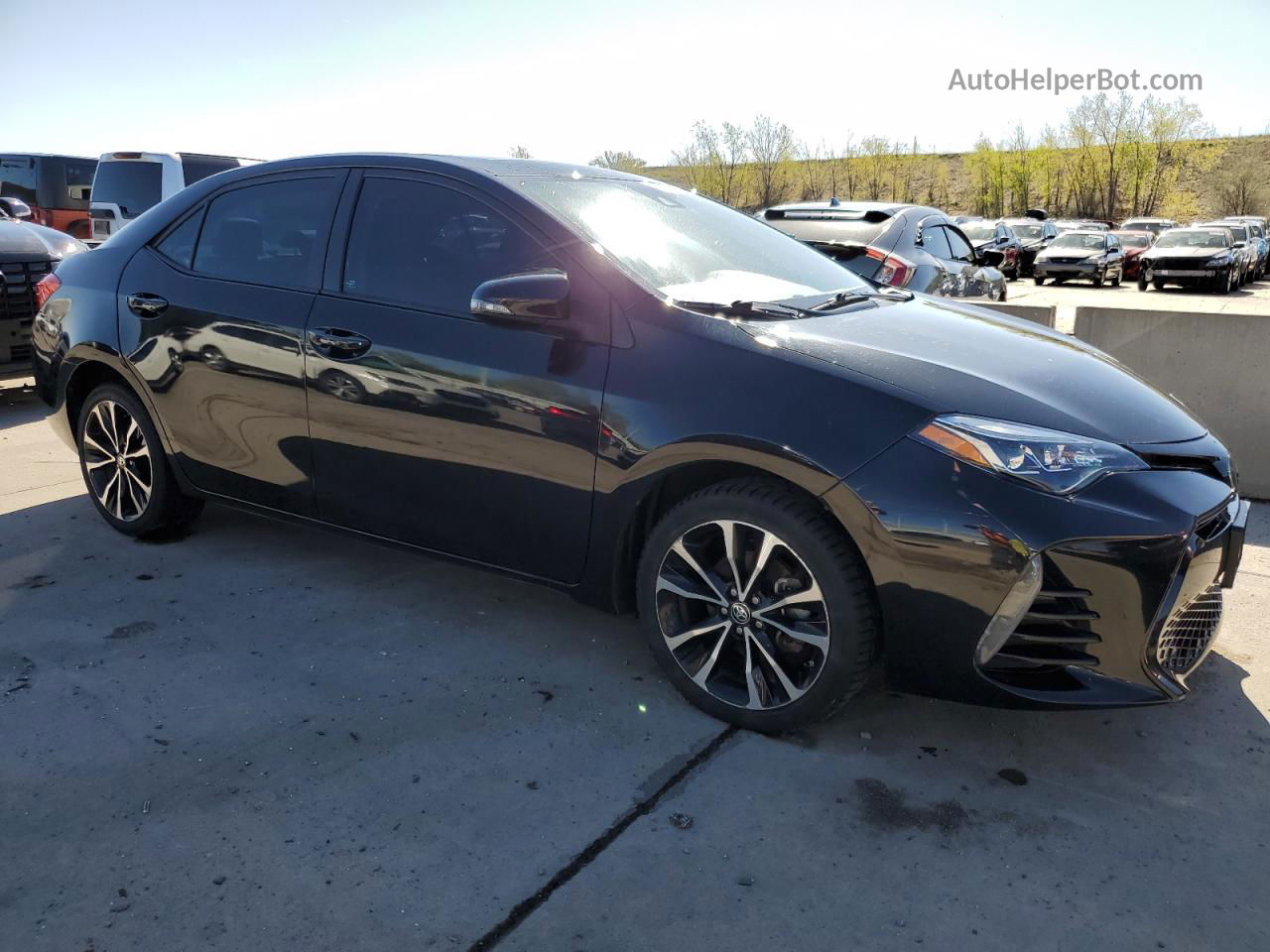 2017 Toyota Corolla L Черный vin: 2T1BURHEXHC803174