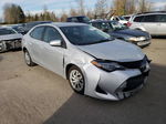 2017 Toyota Corolla L Silver vin: 2T1BURHEXHC860846