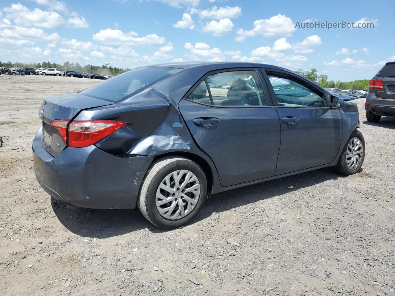 2017 Toyota Corolla L Blue vin: 2T1BURHEXHC874004