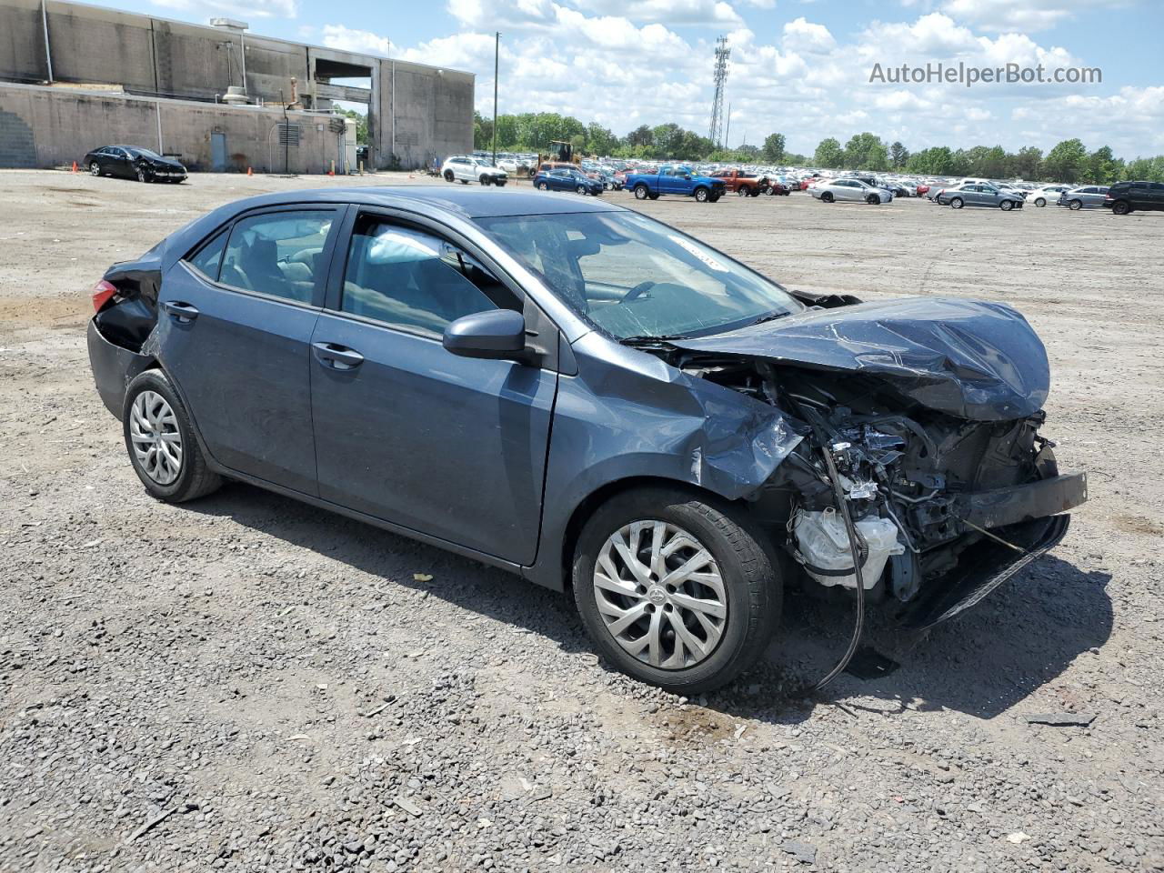 2017 Toyota Corolla L Синий vin: 2T1BURHEXHC874004