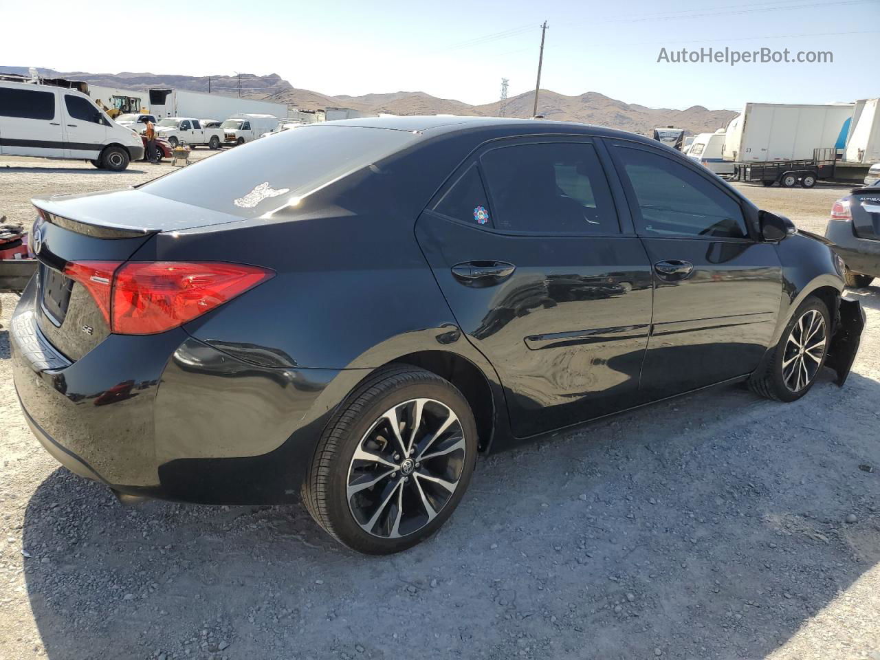 2017 Toyota Corolla L Black vin: 2T1BURHEXHC889392