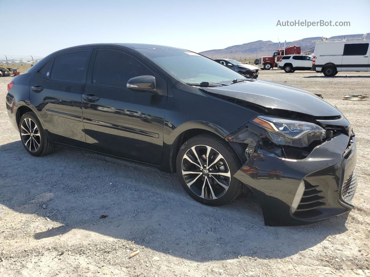 2017 Toyota Corolla L Black vin: 2T1BURHEXHC889392