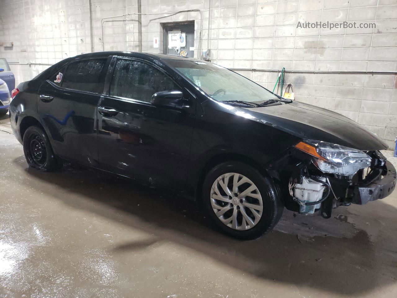 2017 Toyota Corolla L Black vin: 2T1BURHEXHC904456