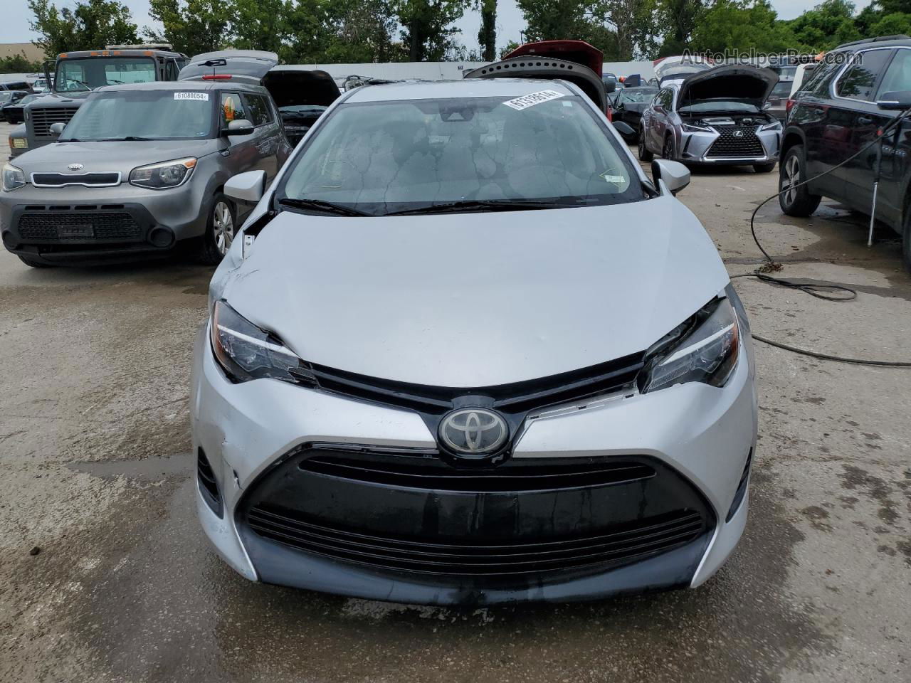 2017 Toyota Corolla L Silver vin: 2T1BURHEXHC907244