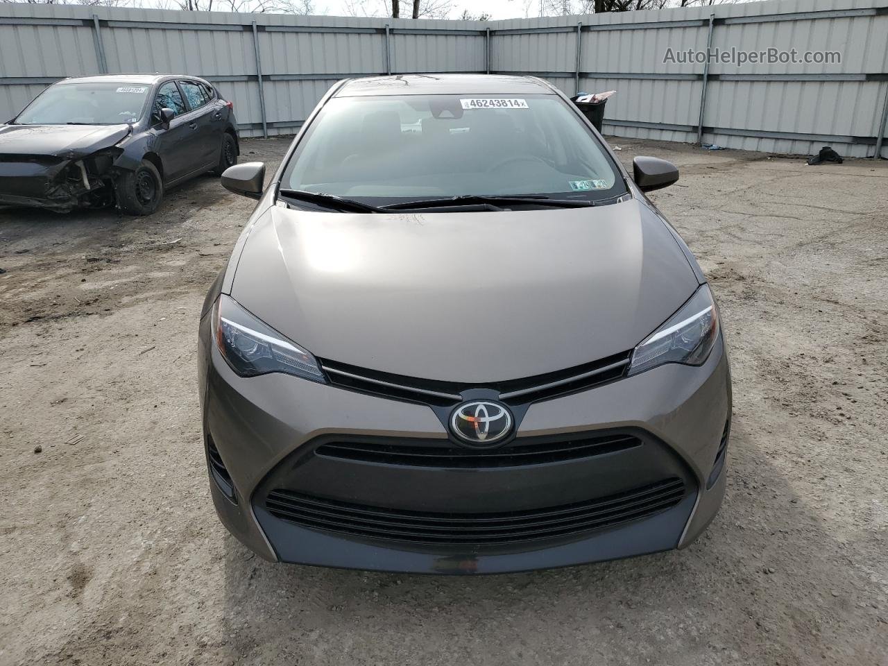 2017 Toyota Corolla L Серый vin: 2T1BURHEXHC909236