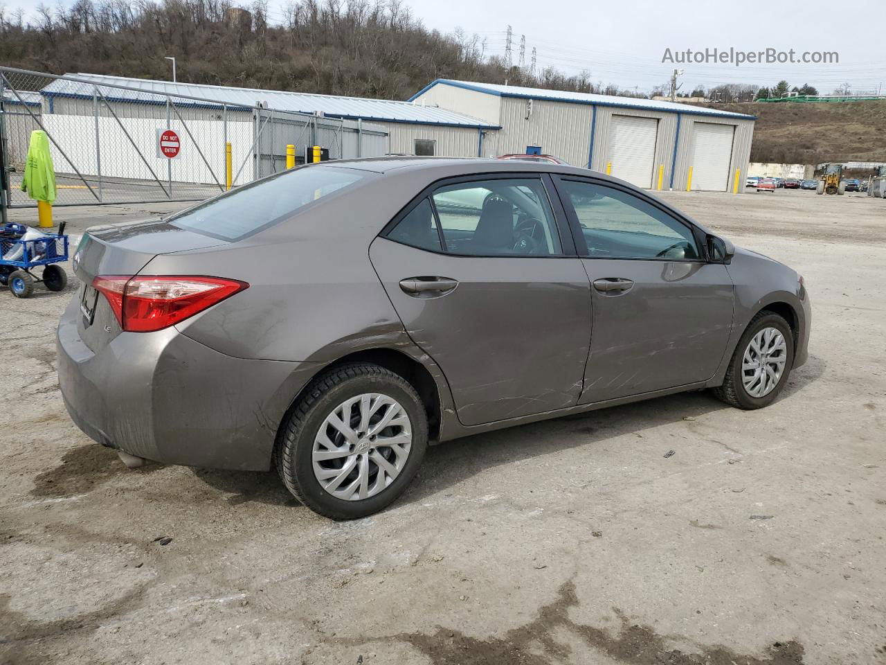 2017 Toyota Corolla L Серый vin: 2T1BURHEXHC909236