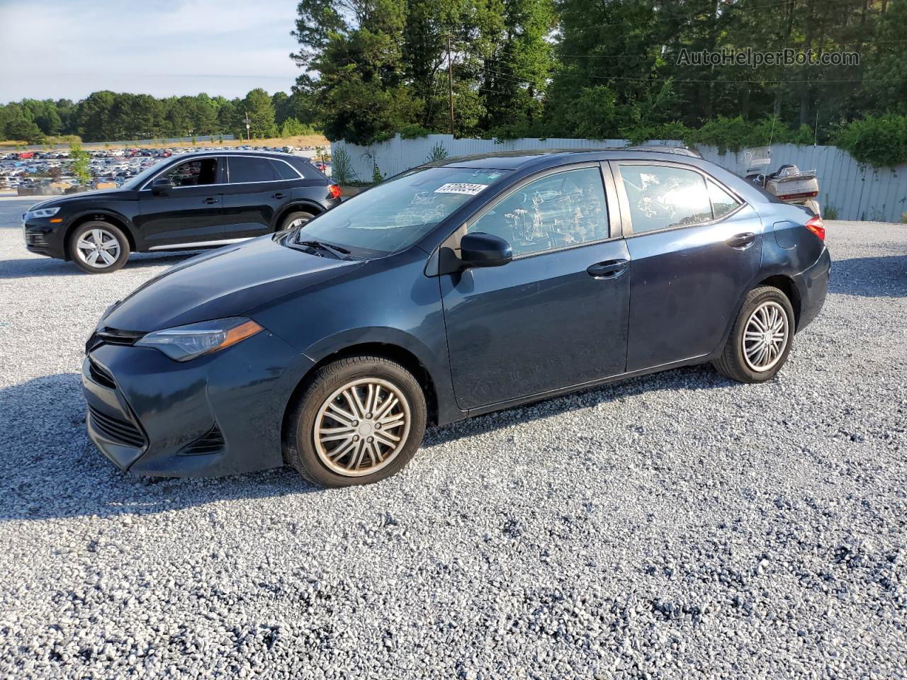 2017 Toyota Corolla L Blue vin: 2T1BURHEXHC910337