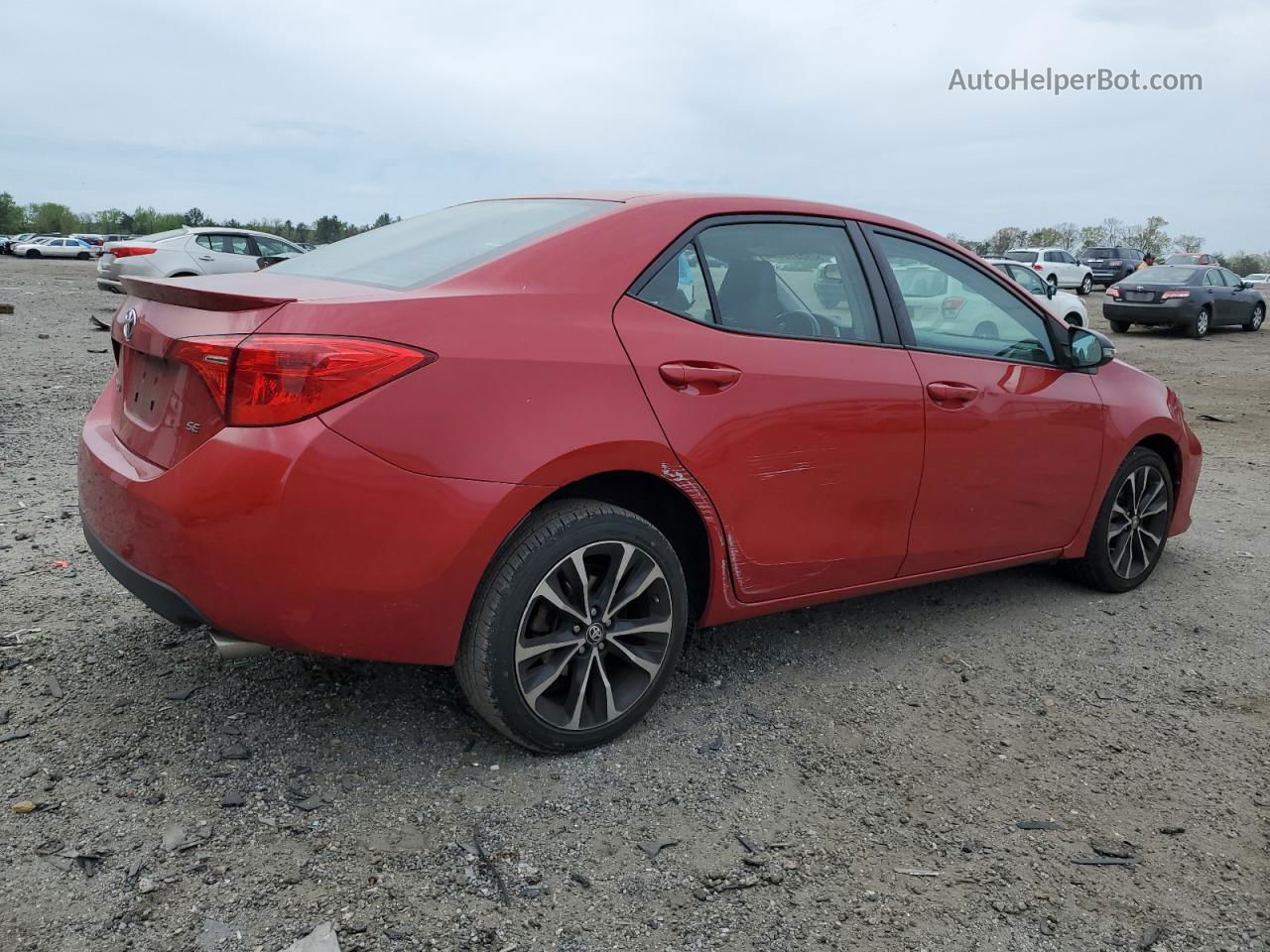 2017 Toyota Corolla L Red vin: 2T1BURHEXHC927137