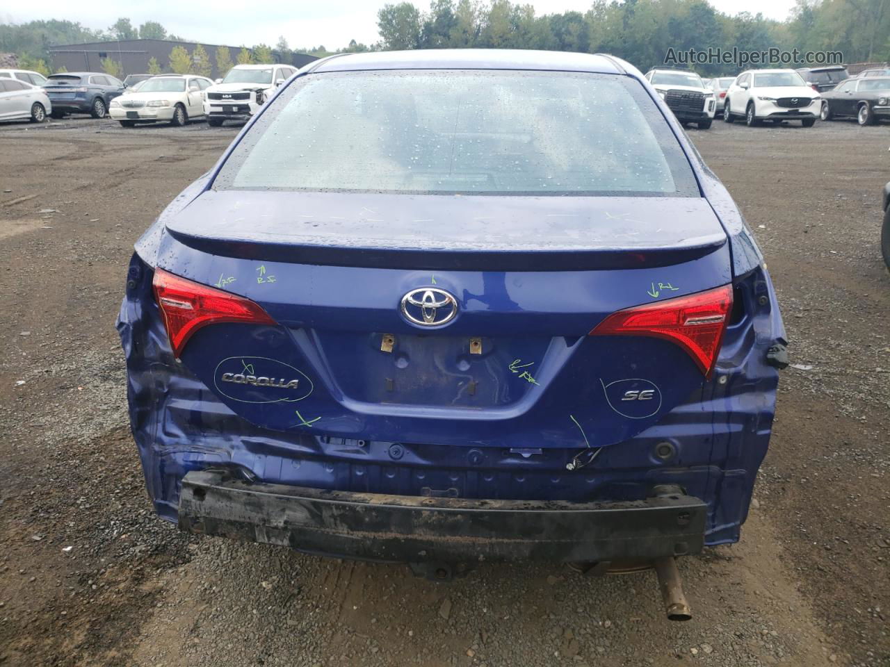 2017 Toyota Corolla L Blue vin: 2T1BURHEXHC939479