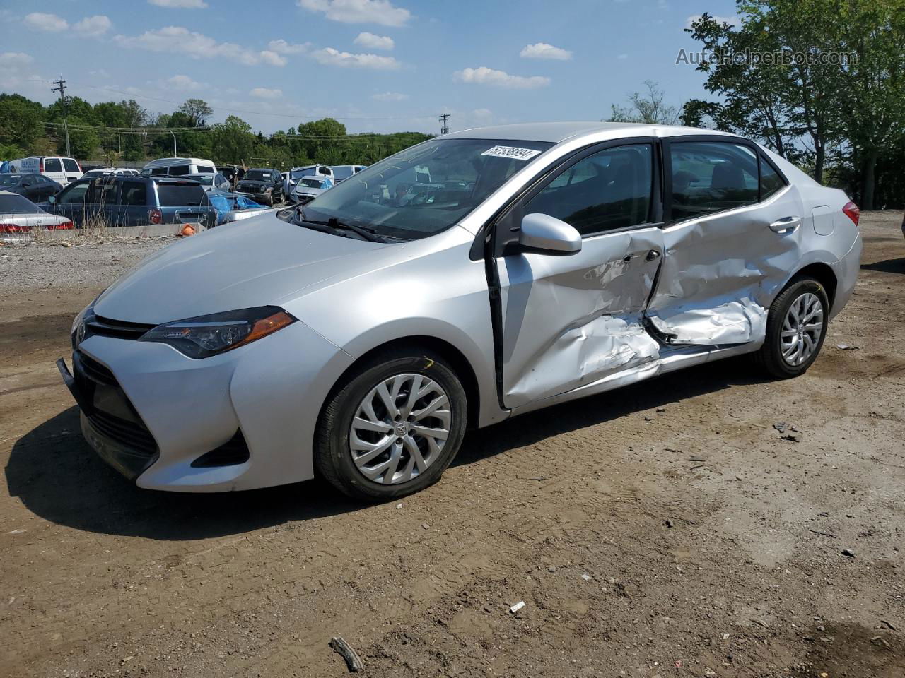 2017 Toyota Corolla L Silver vin: 2T1BURHEXHC941880