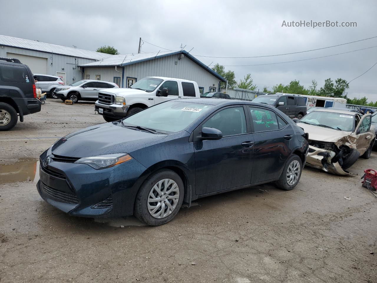 2017 Toyota Corolla L Blue vin: 2T1BURHEXHC944309