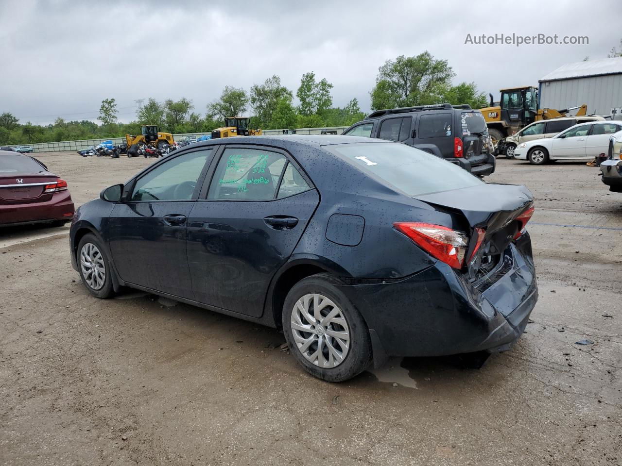 2017 Toyota Corolla L Blue vin: 2T1BURHEXHC944309