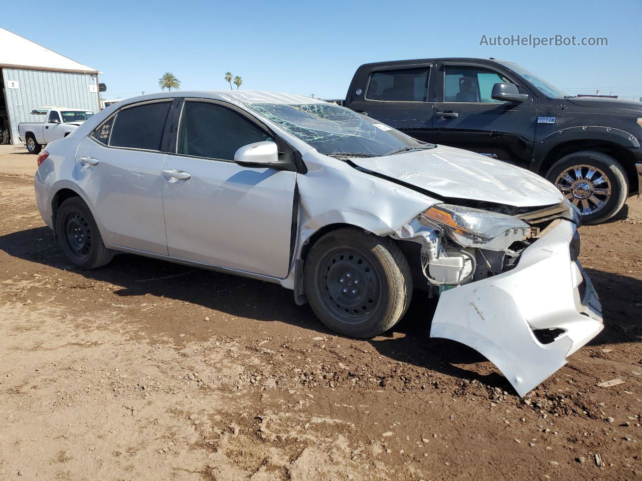 2019 Toyota Corolla L Серебряный vin: 2T1BURHEXKC136324