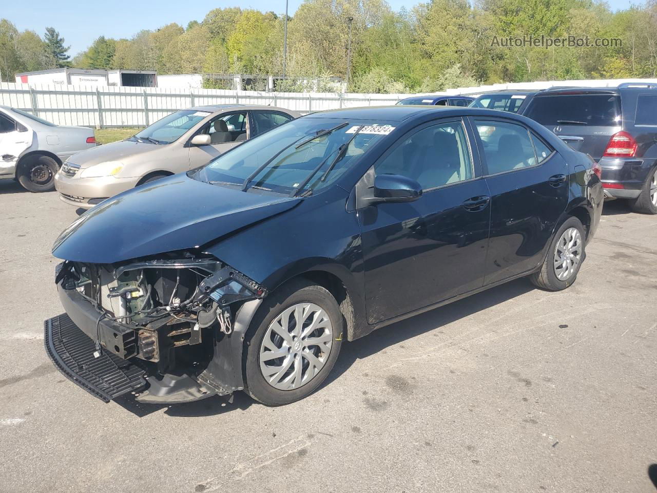 2019 Toyota Corolla L Blue vin: 2T1BURHEXKC195924