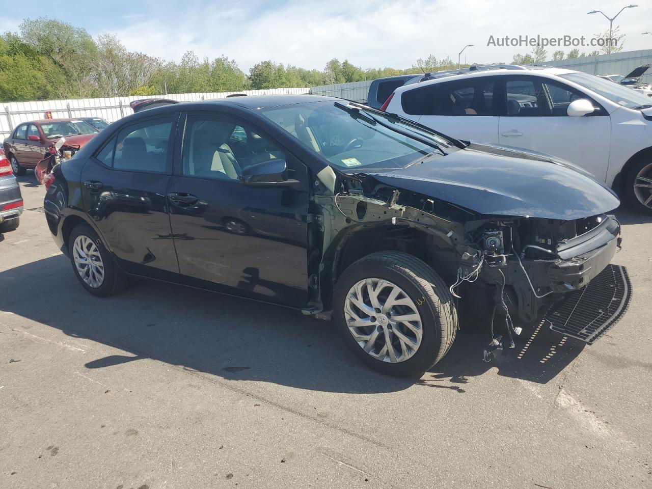 2019 Toyota Corolla L Blue vin: 2T1BURHEXKC195924