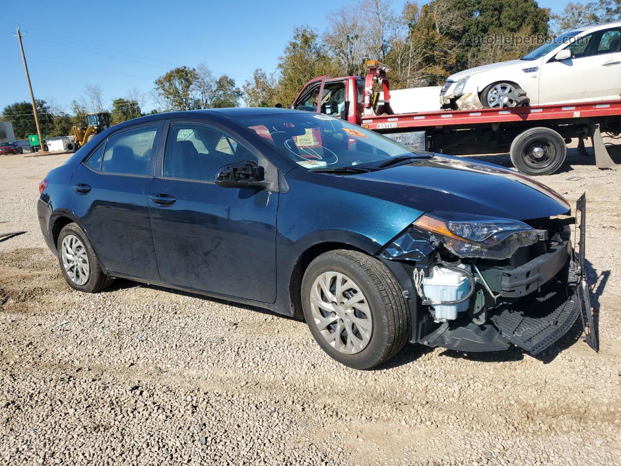 2019 Toyota Corolla L Blue vin: 2T1BURHEXKC210051