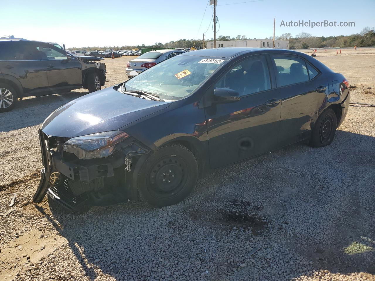 2019 Toyota Corolla L Blue vin: 2T1BURHEXKC210051