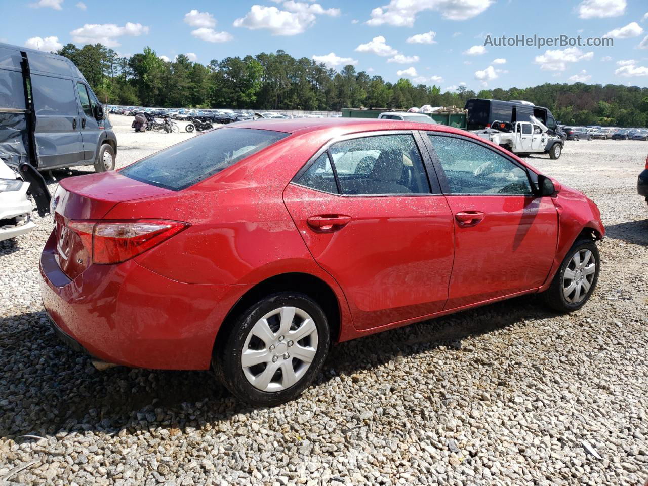 2019 Toyota Corolla L Red vin: 2T1BURHEXKC226153