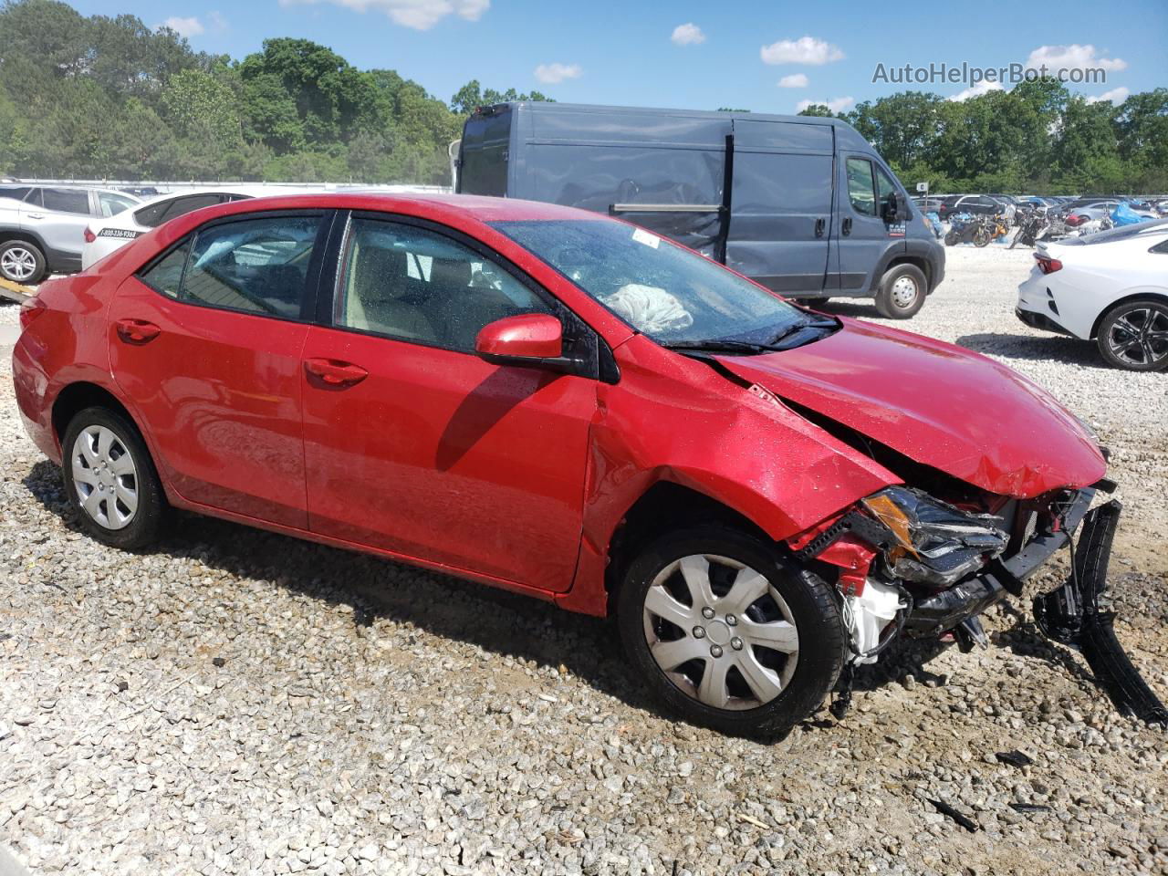 2019 Toyota Corolla L Red vin: 2T1BURHEXKC226153