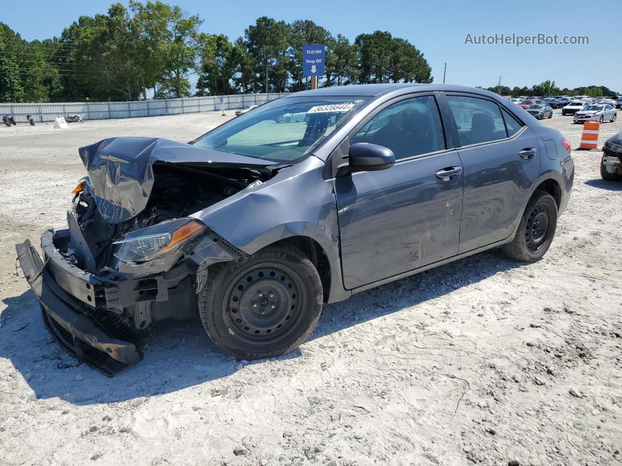 2019 Toyota Corolla L Blue vin: 2T1BURHEXKC232194