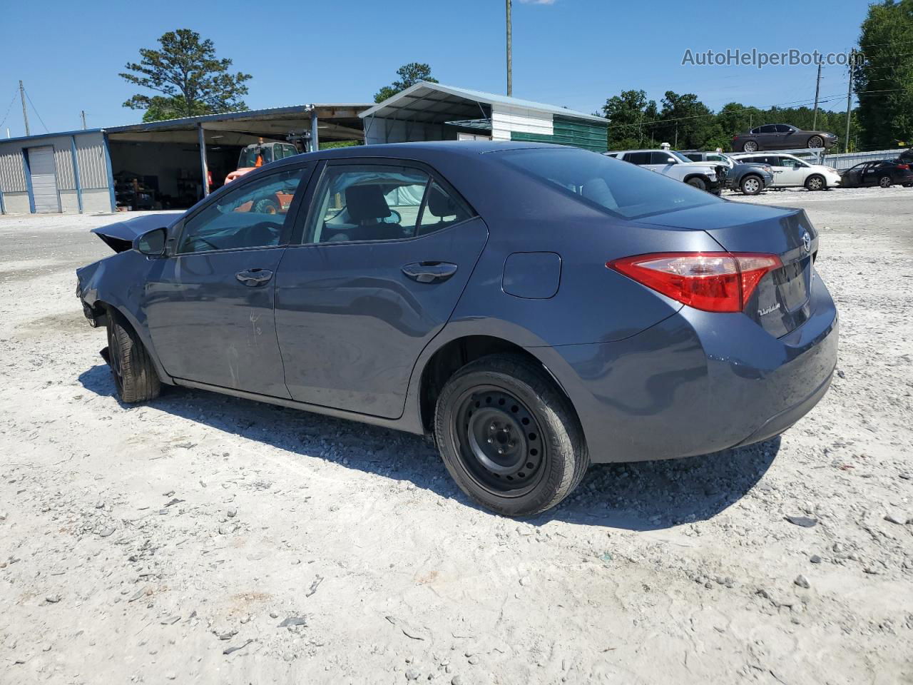 2019 Toyota Corolla L Синий vin: 2T1BURHEXKC232194