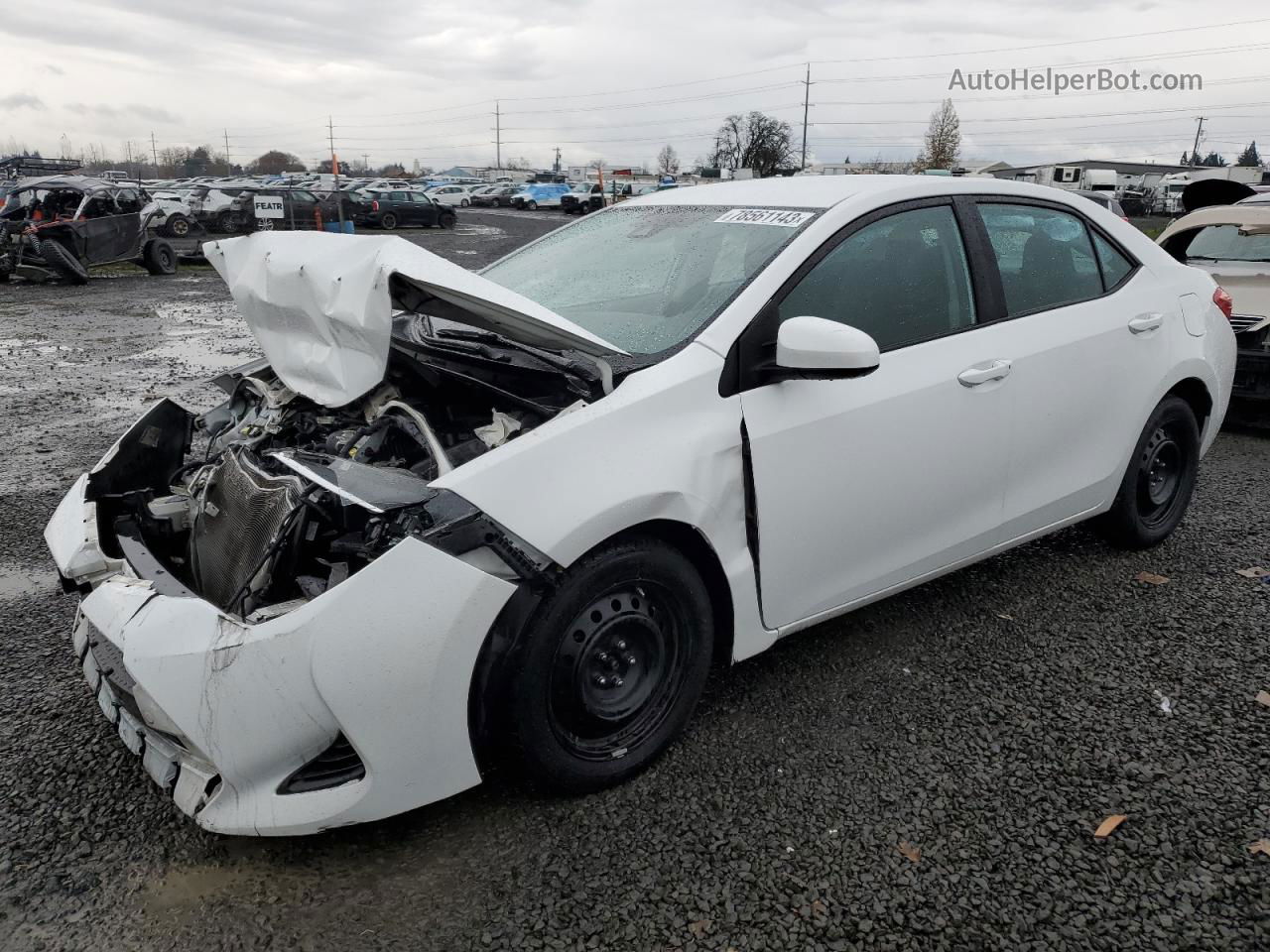 2019 Toyota Corolla L Белый vin: 2T1BURHEXKC232468